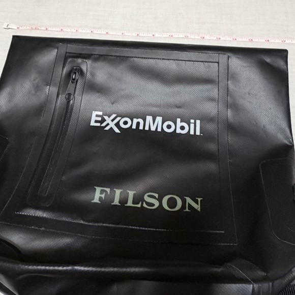 Filson Black Roll-Top Backpack with ExxonMobil Logo - Picture 10 of 12